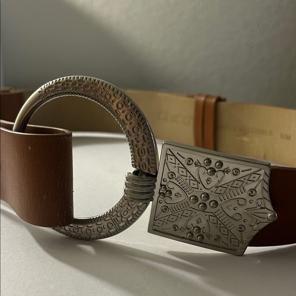 Western Chico's Brown Belt with Silver Buckle